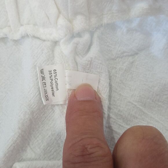 Womans size XL white Cotton/Poly Coastal High Waisted chinos - Picture 3 of 4